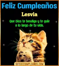 GIF Feliz Cumpleaños te guíe en tu vida Lesvia